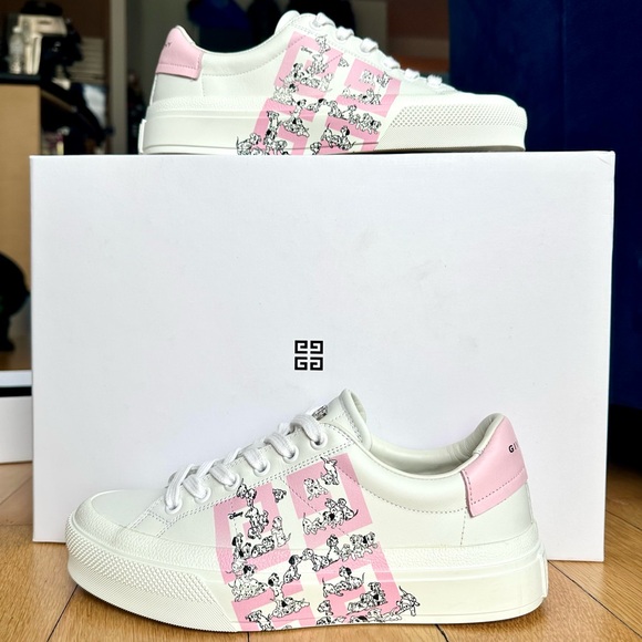 Givenchy x Disney 101 Dalmatians City Sport Sneaker in White/Pink Size 36 US6 - Picture 2 of 11